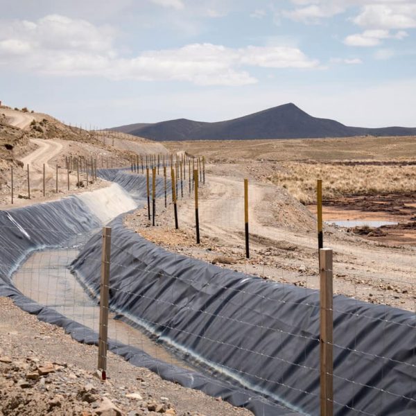 Channels capture rainwater and will stop toxins from mines from polluting the Condoraque River.