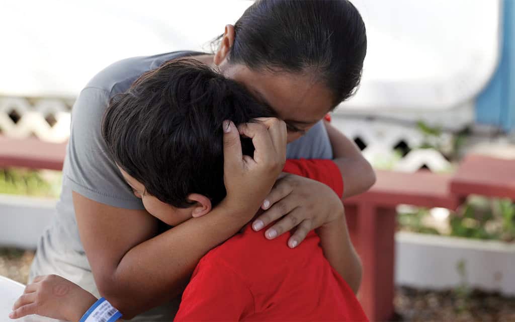 Tears of a mother on the U.S.-Mexico border