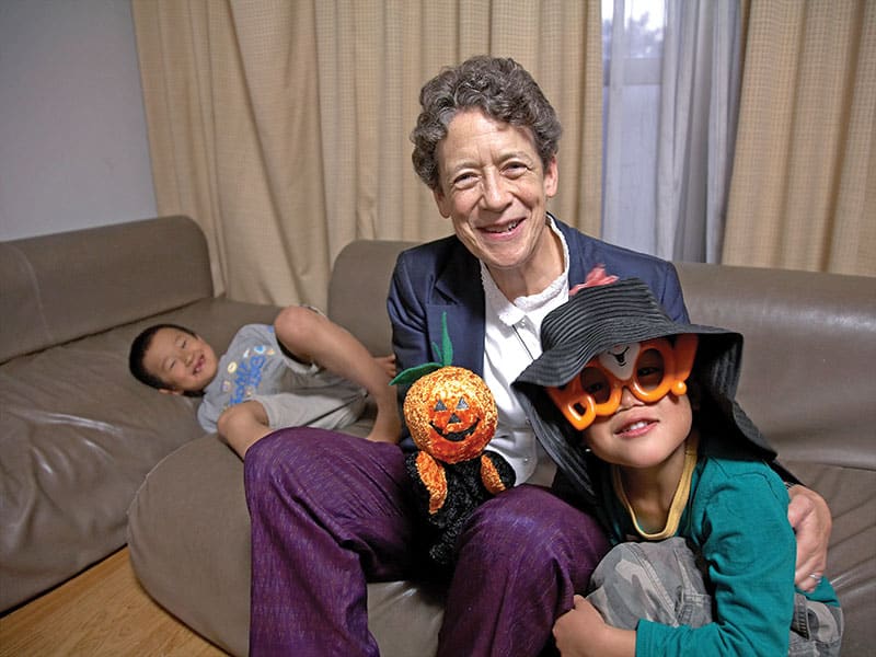 Sister Kathleen Reiley brings Halloween to Japanese children. (Sean Sprague/Japan)