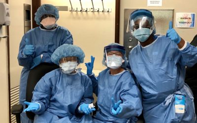 Hospital worker on the frontline with Jesus