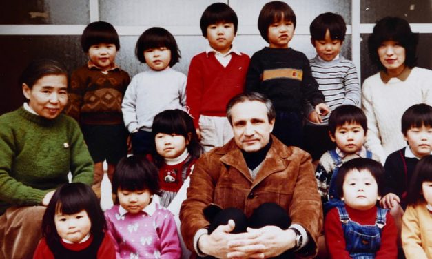 Father Jim Jackson at Lake Biwa