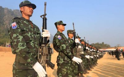 Karen refugees mobilize on Thai border to fight Myanmar army