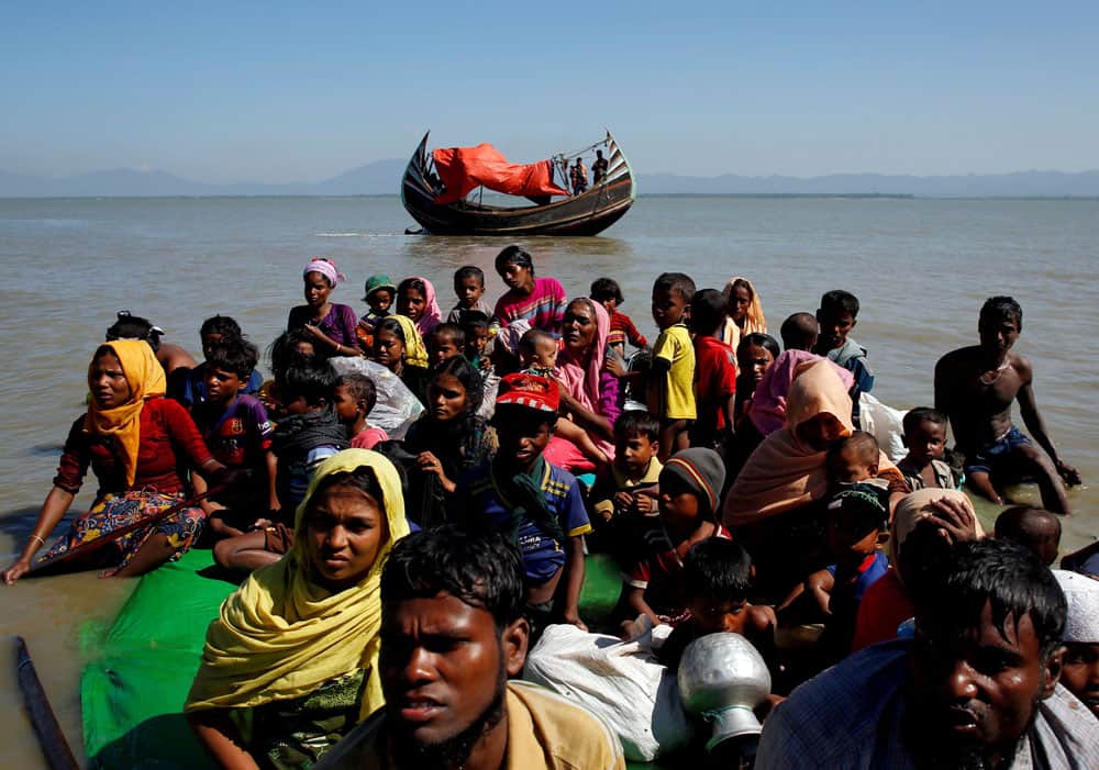 Rohingya refugees in Bangladesh are seen in this 2017 file photo. President Joe Biden increased the annual refugee admissions by almost 48,000 people May 3, 2021. (CNS photo/Navesh Chitrakar, Reuters)