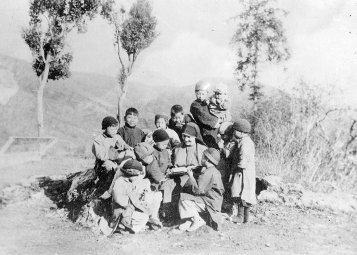 Sister Madeleine Sophie Karlon, who was sent to China in 1934, worked in direct evangelization with women and children in the Kaying Diocese. (Maryknoll Mission Archives)