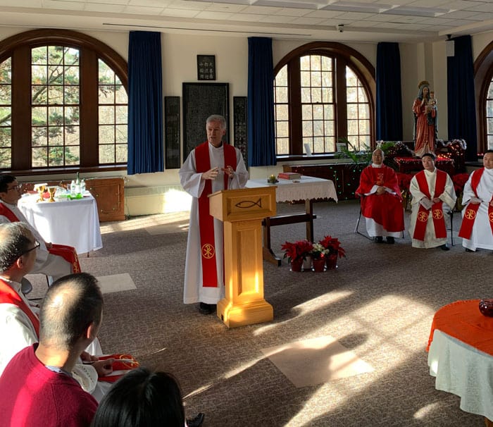 Closing Mass for the China project winter seminar 2019 in New York. (Courtesy of T. Kilkelly.U.S.)