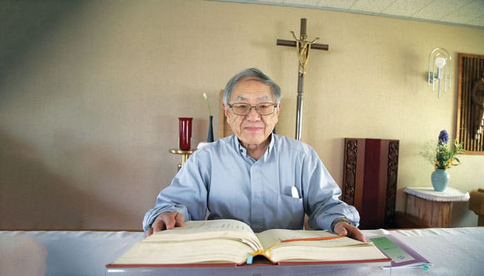 Maryknoll Father Bryce Nishimura, who was interned as a child in Manzanar Relocation Center, served in Japan for most of his priestly life. (Sean Sprague/Japan)