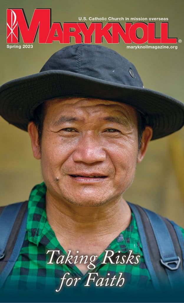 Burmese catechist Pah Kler supervises the sending of humanitarian relief to internally displaced families hiding in the forests of Myanmar.