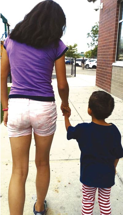 Miguel’s 13-year-old daughter and 4-year-old son belong to one of the many Venezuelan families who came to the U.S. border to request asylum. (Courtesy of Andrea Moreno-Diaz/U.S.)