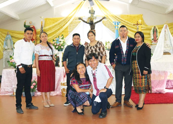 Ana and Juanatano Cano, with other couples from the Mayan community of Santa Cruz Church in Los Angeles, California, join in parish liturgies and ministries. (Elías Simón/U.S.)
