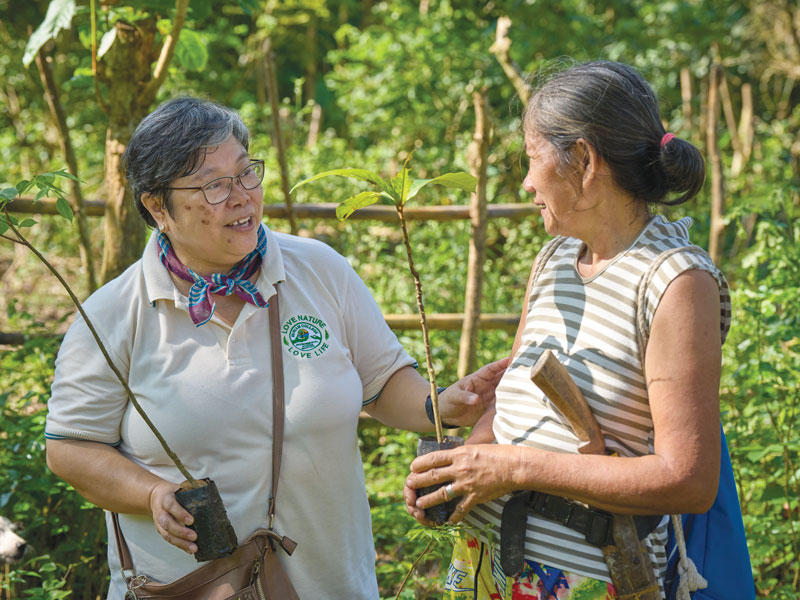 In the isolated Indigenous communities that partner with Miriam College, Sister Misolas promotes reforestation within wider strategies to prevent environmental degradation. (Paul Jeffrey/Philippines)