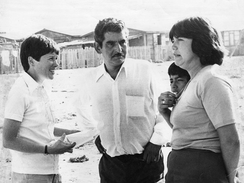 Maryknoll Sister Ita Ford (far left) worked in Chile under a military dictatorship before responding to Archbishop Óscar Romero’s call to religious congregations to help the Church in El Salvador. (Maryknoll Mission Archives/Chile)