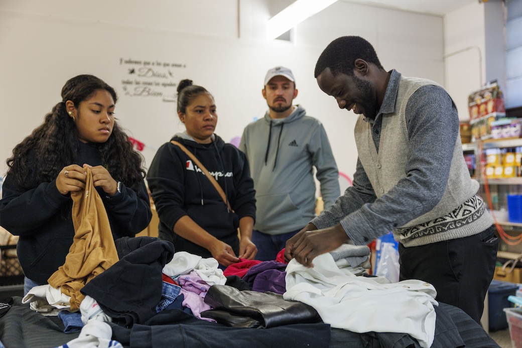 While in Chicago earning his divinity degree at Catholic Theological Union, Mutobera serves with other volunteers in migrant ministry at Mother of the Americas parish. (Courtesy of Victor Mutobera/U.S.)